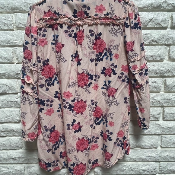 MATILDA Jane Once Upon A Time Livery Millie Top Blouse Floral hi low hem sz M - Picture 3 of 3